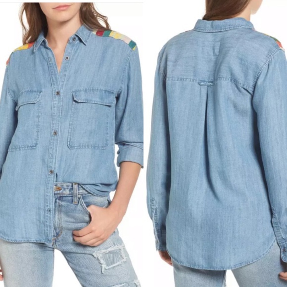 Rails Denim Button Down Super Soft Size Xs - image 2
